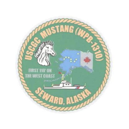 USCGC Mustang WPB 1310 v2 (U.S. Coast Guard) STICKER Vinyl Kiss-Cut Decal 4 Inch Transparent - The Sticker Space