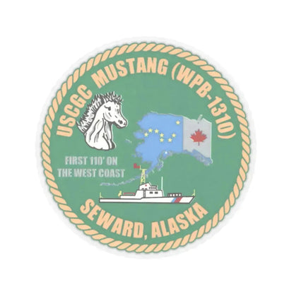 USCGC Mustang WPB 1310 v2 (U.S. Coast Guard) STICKER Vinyl Kiss-Cut Decal 4 Inch Transparent - The Sticker Space