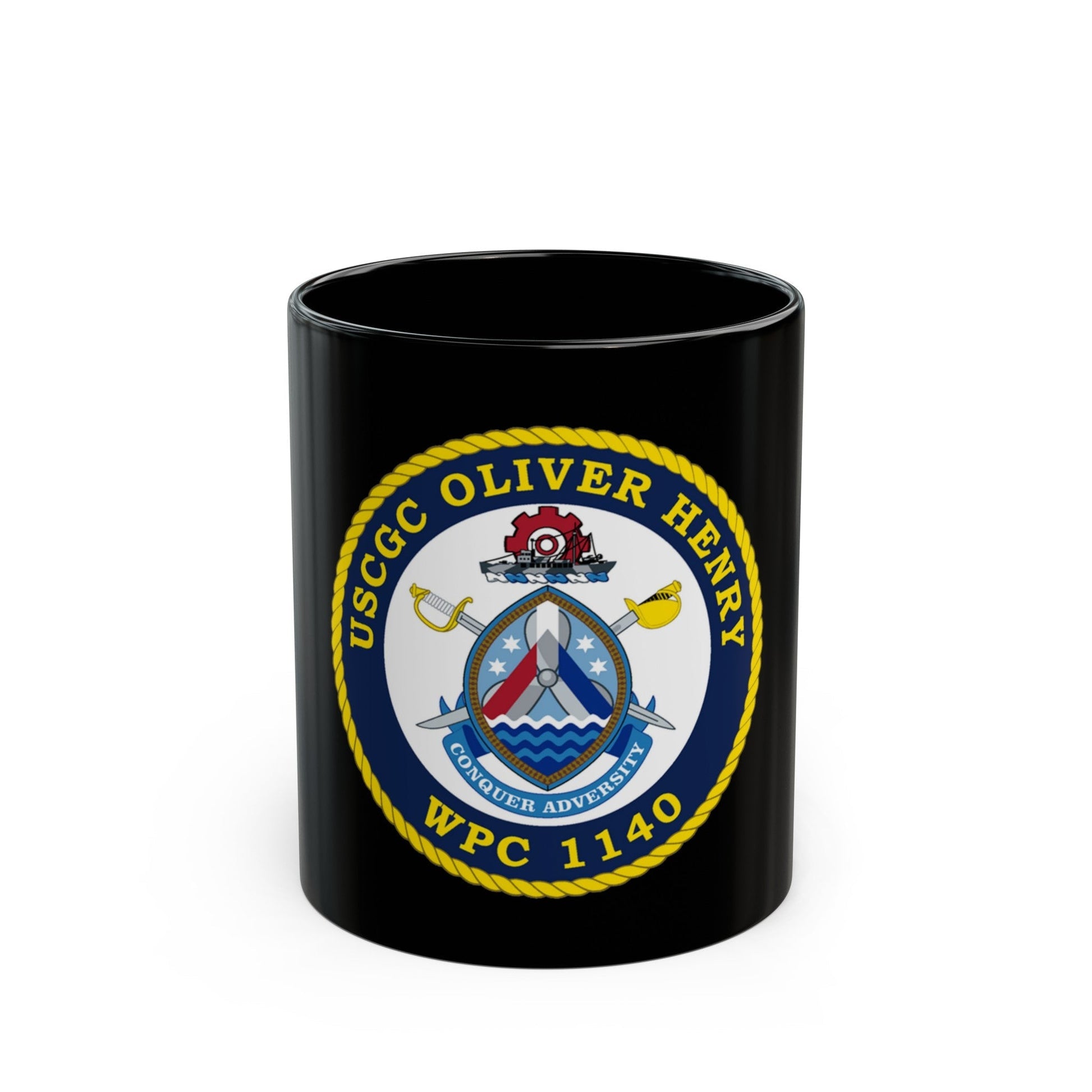 USCGC Oliver Henry WPC 1140 (U.S. Coast Guard) Black Coffee Mug-11oz-The Sticker Space