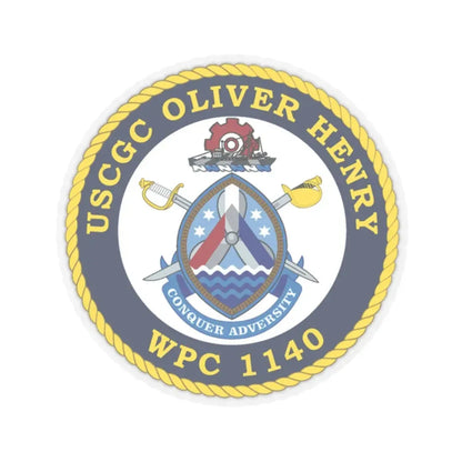 USCGC Oliver Henry WPC 1140 (U.S. Coast Guard) STICKER Vinyl Kiss-Cut Decal 2 Inch Transparent - The Sticker Space