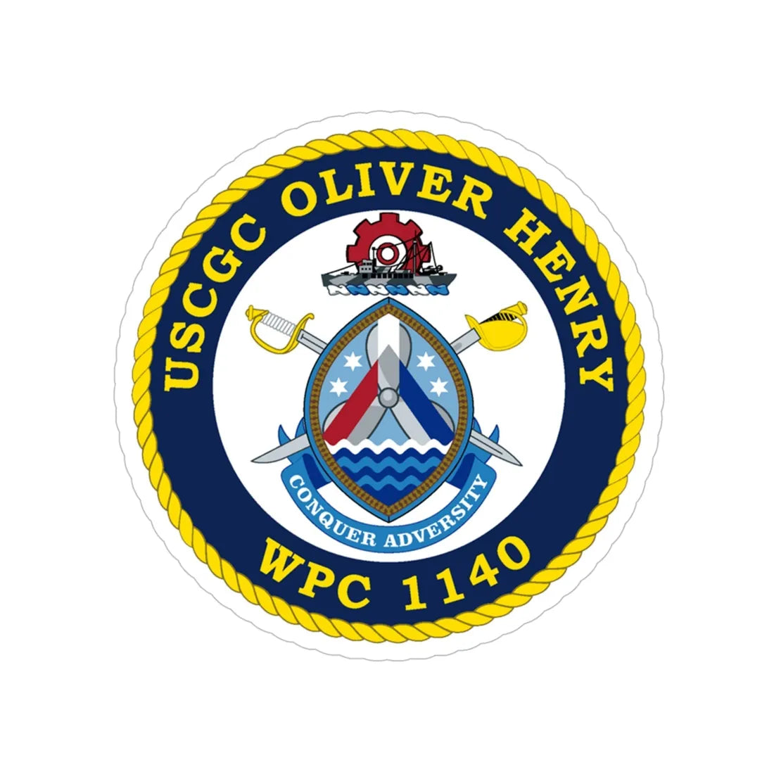 USCGC Oliver Henry WPC 1140 (U.S. Coast Guard) Transparent STICKER Die-Cut Vinyl Decal 6 Inch - The Sticker Space