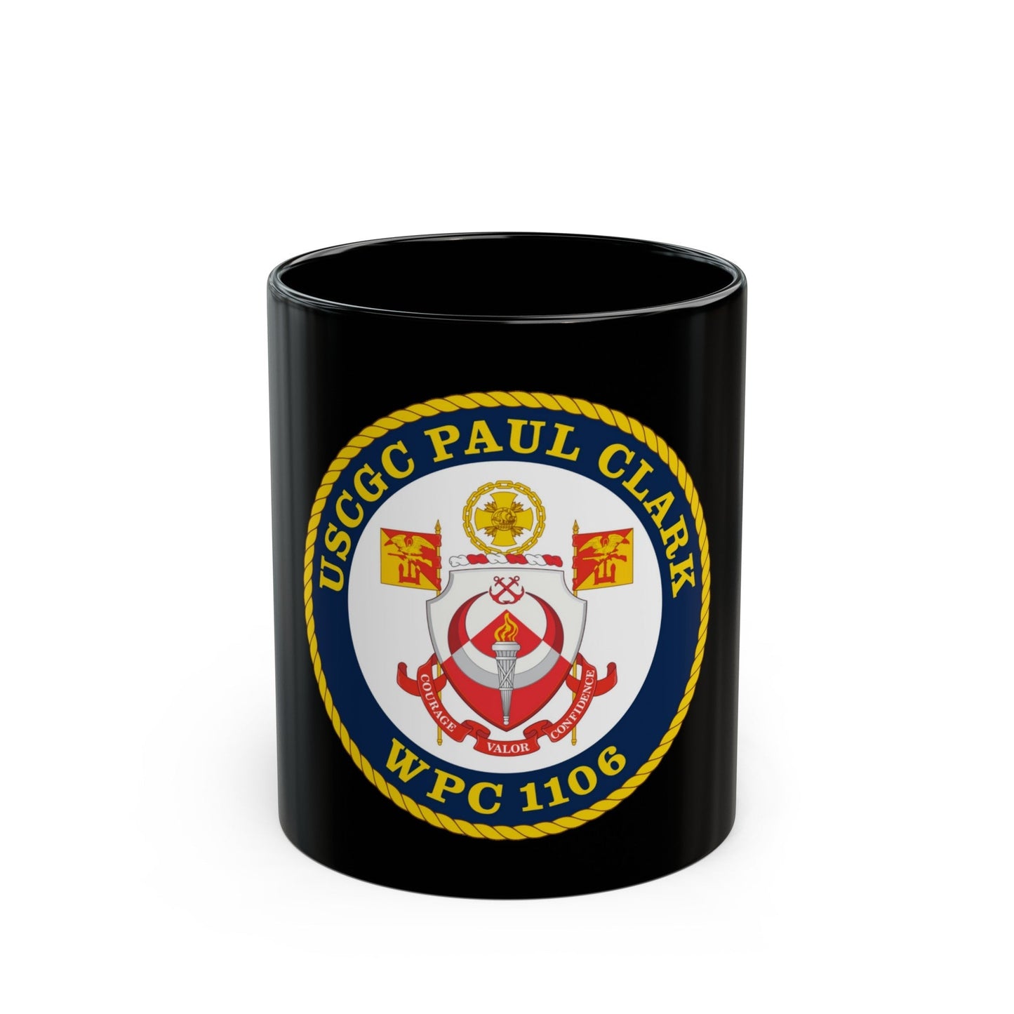 USCGC Paul Clark WPC 1106 (U.S. Coast Guard) Black Coffee Mug-11oz-The Sticker Space