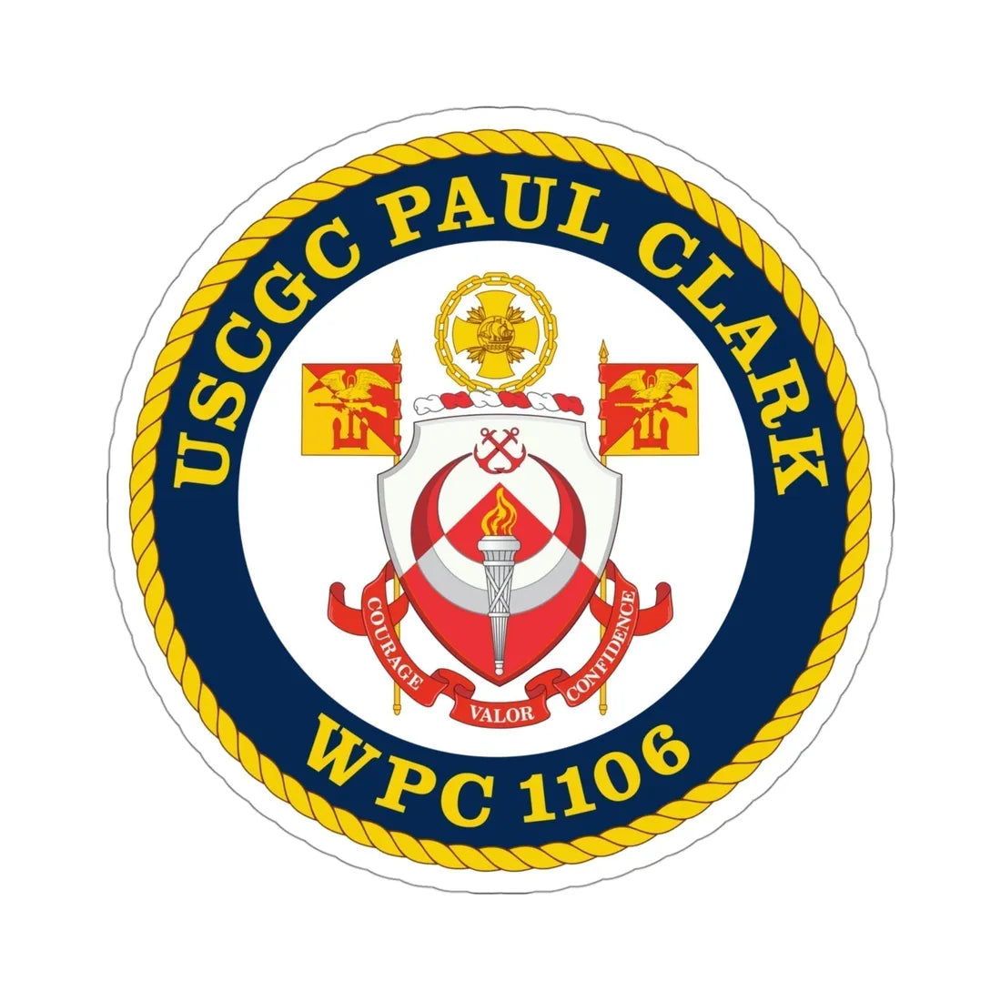 USCGC Paul Clark WPC 1106 (U.S. Coast Guard) STICKER Vinyl Die-Cut Decal 4 Inch - The Sticker Space