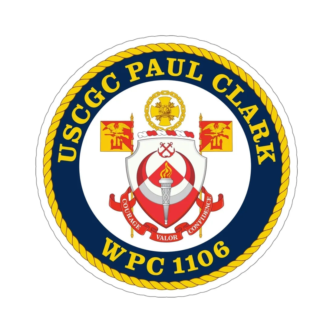 USCGC Paul Clark WPC 1106 (U.S. Coast Guard) STICKER Vinyl Die-Cut Decal 5 Inch - The Sticker Space