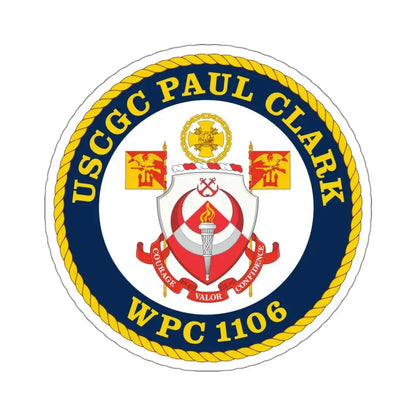 USCGC Paul Clark WPC 1106 (U.S. Coast Guard) STICKER Vinyl Kiss-Cut Decal 4 Inch White - The Sticker Space