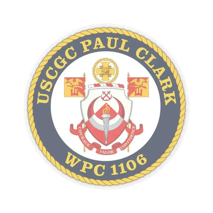 USCGC Paul Clark WPC 1106 (U.S. Coast Guard) STICKER Vinyl Kiss-Cut Decal 6 Inch Transparent - The Sticker Space