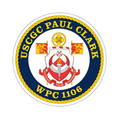 USCGC Paul Clark WPC 1106 (U.S. Coast Guard) STICKER Vinyl Kiss-Cut Decal 6 Inch White - The Sticker Space