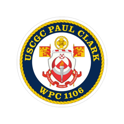 USCGC Paul Clark WPC 1106 (U.S. Coast Guard) Transparent STICKER Die-Cut Vinyl Decal 2 Inch - The Sticker Space