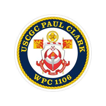 USCGC Paul Clark WPC 1106 (U.S. Coast Guard) Transparent STICKER Die-Cut Vinyl Decal 4 Inch - The Sticker Space