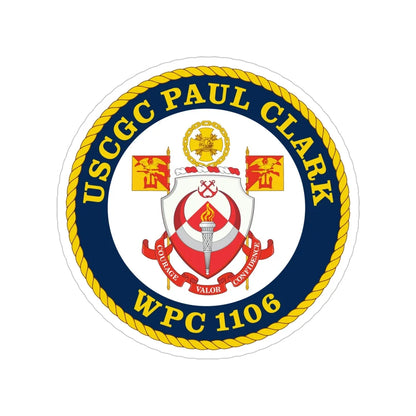 USCGC Paul Clark WPC 1106 (U.S. Coast Guard) Transparent STICKER Die-Cut Vinyl Decal 5 Inch - The Sticker Space