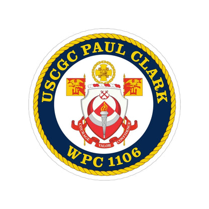 USCGC Paul Clark WPC 1106 (U.S. Coast Guard) Transparent STICKER Die-Cut Vinyl Decal 6 Inch - The Sticker Space
