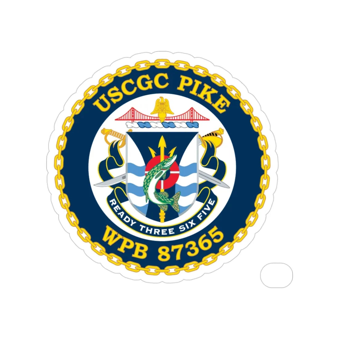USCGC Pike WPB 87365 (U.S. Coast Guard) Transparent STICKER Die-Cut Vinyl Decal 3 Inch - The Sticker Space