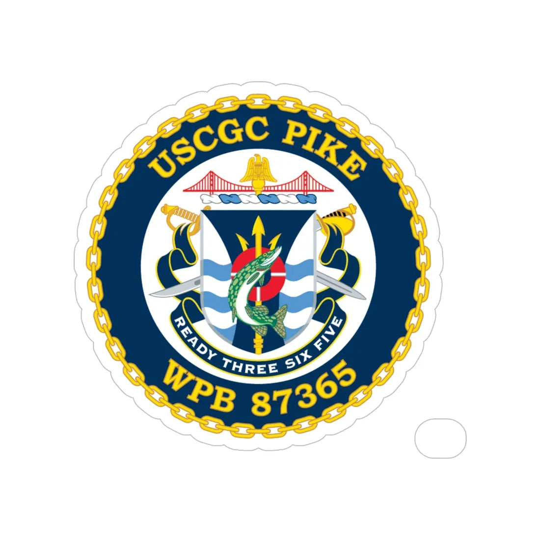 USCGC Pike WPB 87365 (U.S. Coast Guard) Transparent STICKER Die-Cut Vinyl Decal 6 Inch - The Sticker Space