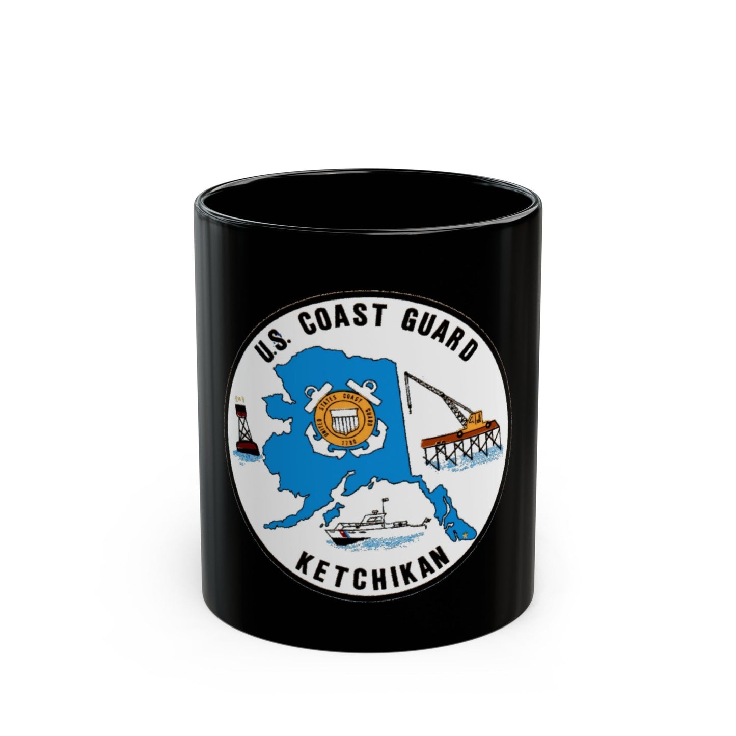 USCGC Planetree WLB 307 (U.S. Coast Guard) Black Coffee Mug-11oz-The Sticker Space