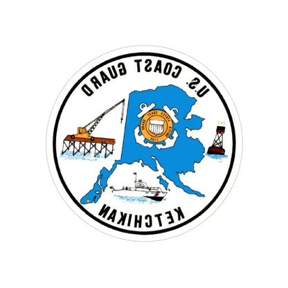 USCGC Planetree WLB 307 (U.S. Coast Guard) REVERSE PRINT Transparent Die-Cut STICKER 3 Inch Die-Cut Transparent - The Sticker Space