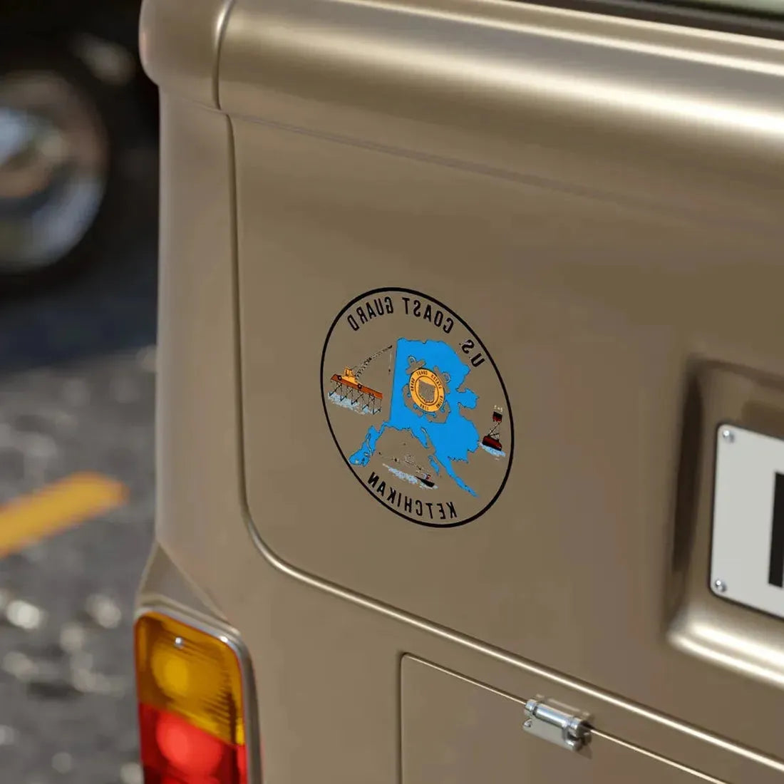 USCGC Planetree WLB 307 (U.S. Coast Guard) REVERSE PRINT Transparent Die-Cut STICKER - The Sticker Space