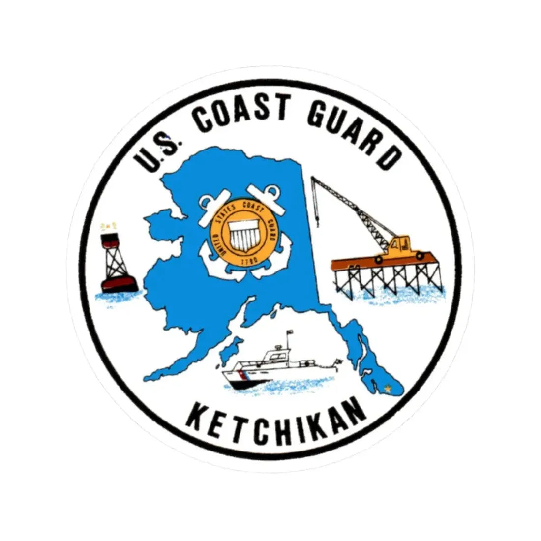 USCGC Planetree WLB 307 (U.S. Coast Guard) STICKER Vinyl Kiss-Cut Decal 2 Inch White - The Sticker Space