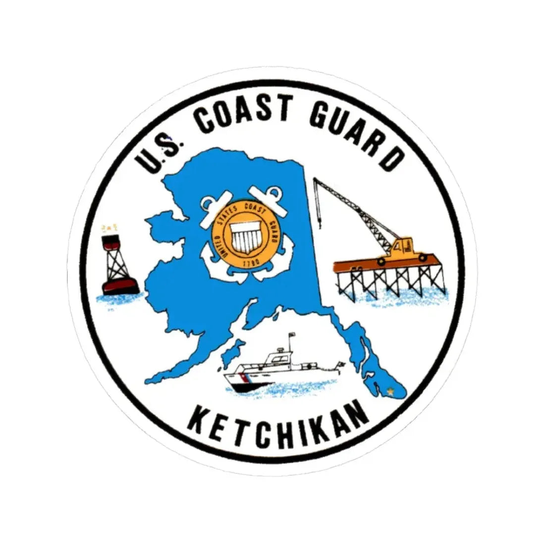 USCGC Planetree WLB 307 (U.S. Coast Guard) STICKER Vinyl Kiss-Cut Decal 3 Inch White - The Sticker Space