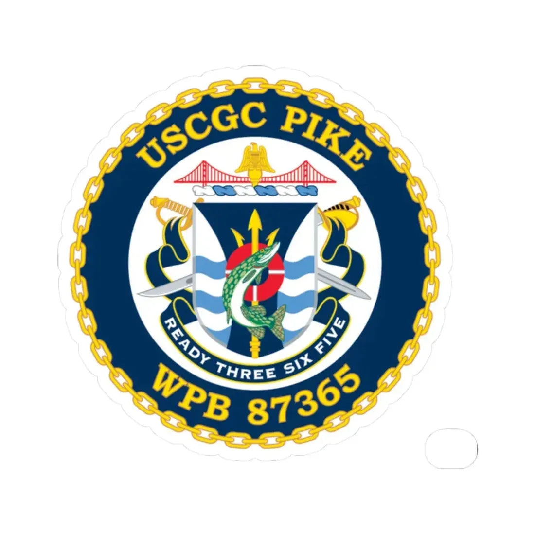 USCGC Plke WPB 87365 NEW 2010 (U.S. Coast Guard) STICKER Vinyl Kiss-Cut Decal 2 Inch White - The Sticker Space