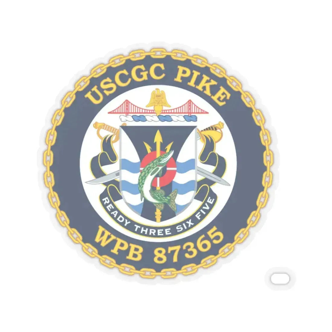 USCGC Plke WPB 87365 NEW 2010 (U.S. Coast Guard) STICKER Vinyl Kiss-Cut Decal 3 Inch Transparent - The Sticker Space