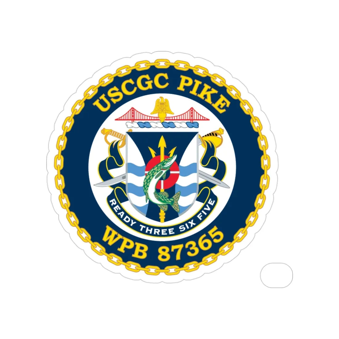 USCGC Plke WPB 87365 NEW 2010 (U.S. Coast Guard) Transparent STICKER Die-Cut Vinyl Decal 3 Inch - The Sticker Space