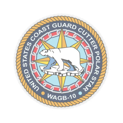 USCGC Polar Star WAGB 10 (U.S. Coast Guard) STICKER Vinyl Kiss-Cut Decal 2 Inch Transparent - The Sticker Space