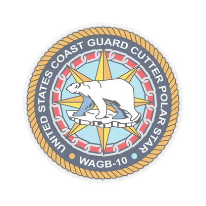 USCGC Polar Star WAGB 10 (U.S. Coast Guard) STICKER Vinyl Kiss-Cut Decal 4 Inch Transparent - The Sticker Space