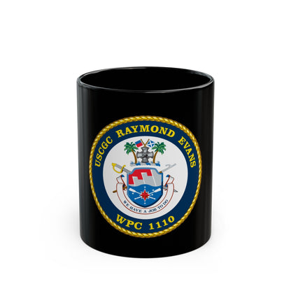 USCGC Raymond Evans WPC 1110 (U.S. Coast Guard) Black Coffee Mug-11oz-The Sticker Space