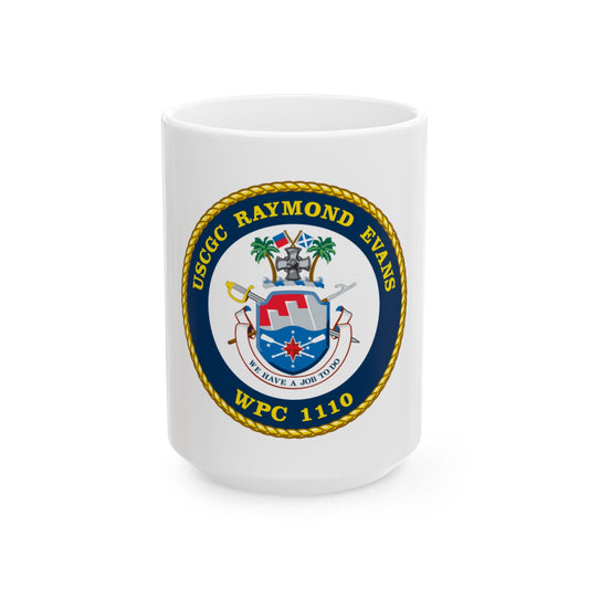 USCGC Raymond Evans WPC 1110 (U.S. Coast Guard) White Coffee Mug