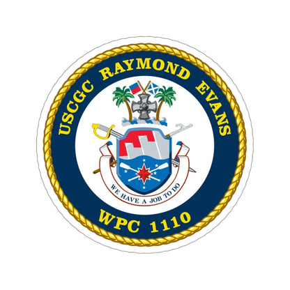 USCGC Raymond Evans WPC 1110 (U.S. Coast Guard) STICKER Vinyl Die-Cut Decal 4 Inch - The Sticker Space