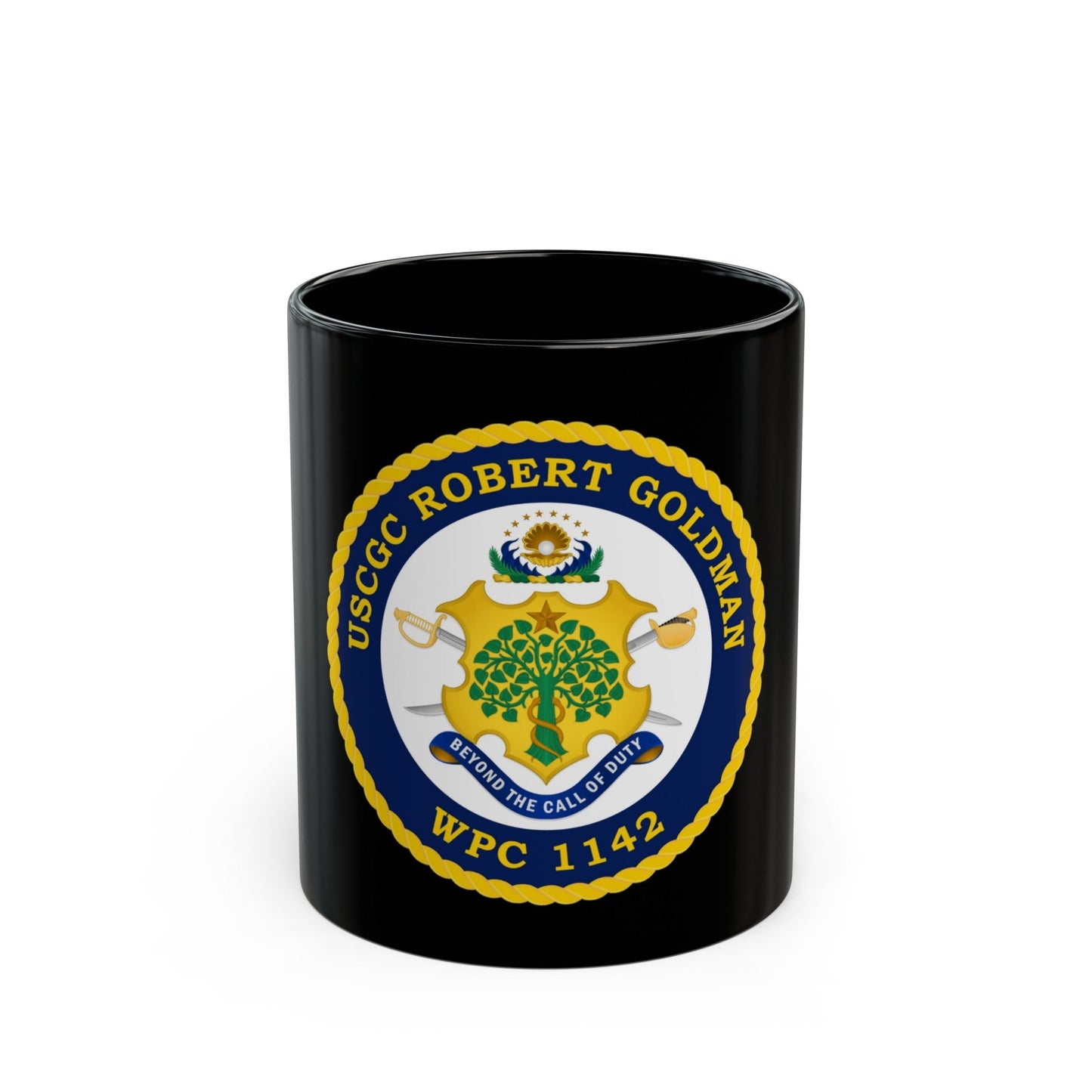 USCGC Robert Goldman WPC 1142 (U.S. Coast Guard) Black Coffee Mug-11oz-The Sticker Space