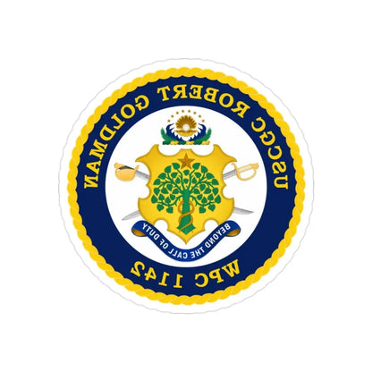 USCGC Robert Goldman WPC 1142 (U.S. Coast Guard) REVERSE PRINT Transparent Die-Cut STICKER 2 Inch Die-Cut Transparent - The Sticker Space