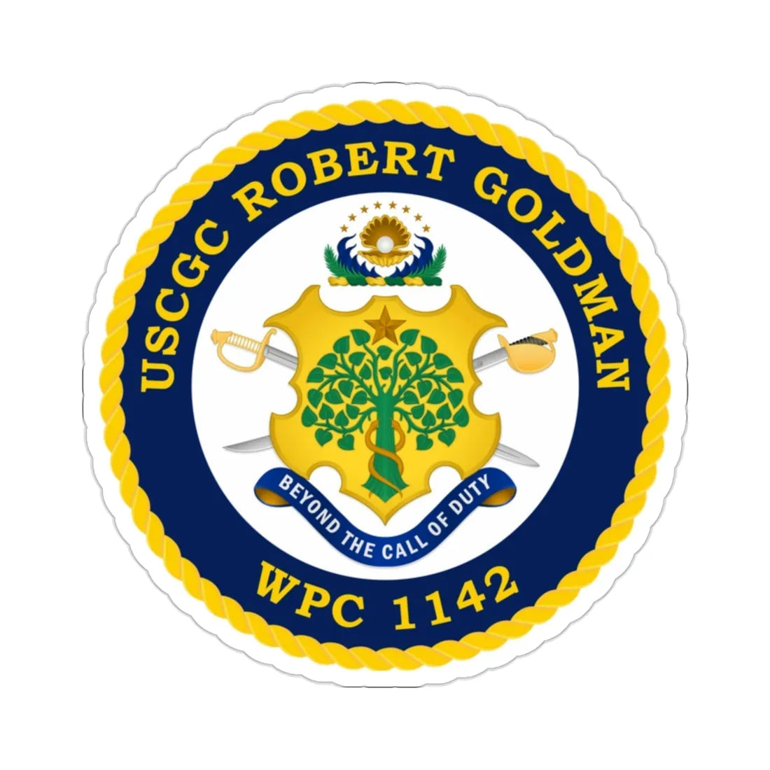 USCGC Robert Goldman WPC 1142 (U.S. Coast Guard) STICKER Vinyl Die-Cut Decal 2 Inch - The Sticker Space