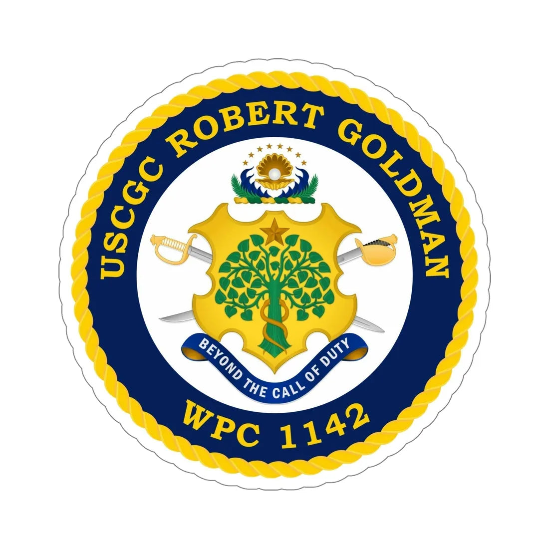 USCGC Robert Goldman WPC 1142 (U.S. Coast Guard) STICKER Vinyl Die-Cut Decal 6 Inch - The Sticker Space