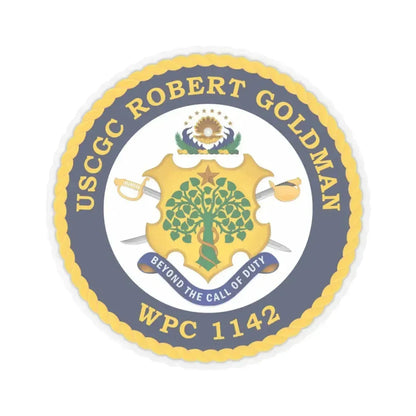 USCGC Robert Goldman WPC 1142 (U.S. Coast Guard) STICKER Vinyl Kiss-Cut Decal 3 Inch Transparent - The Sticker Space