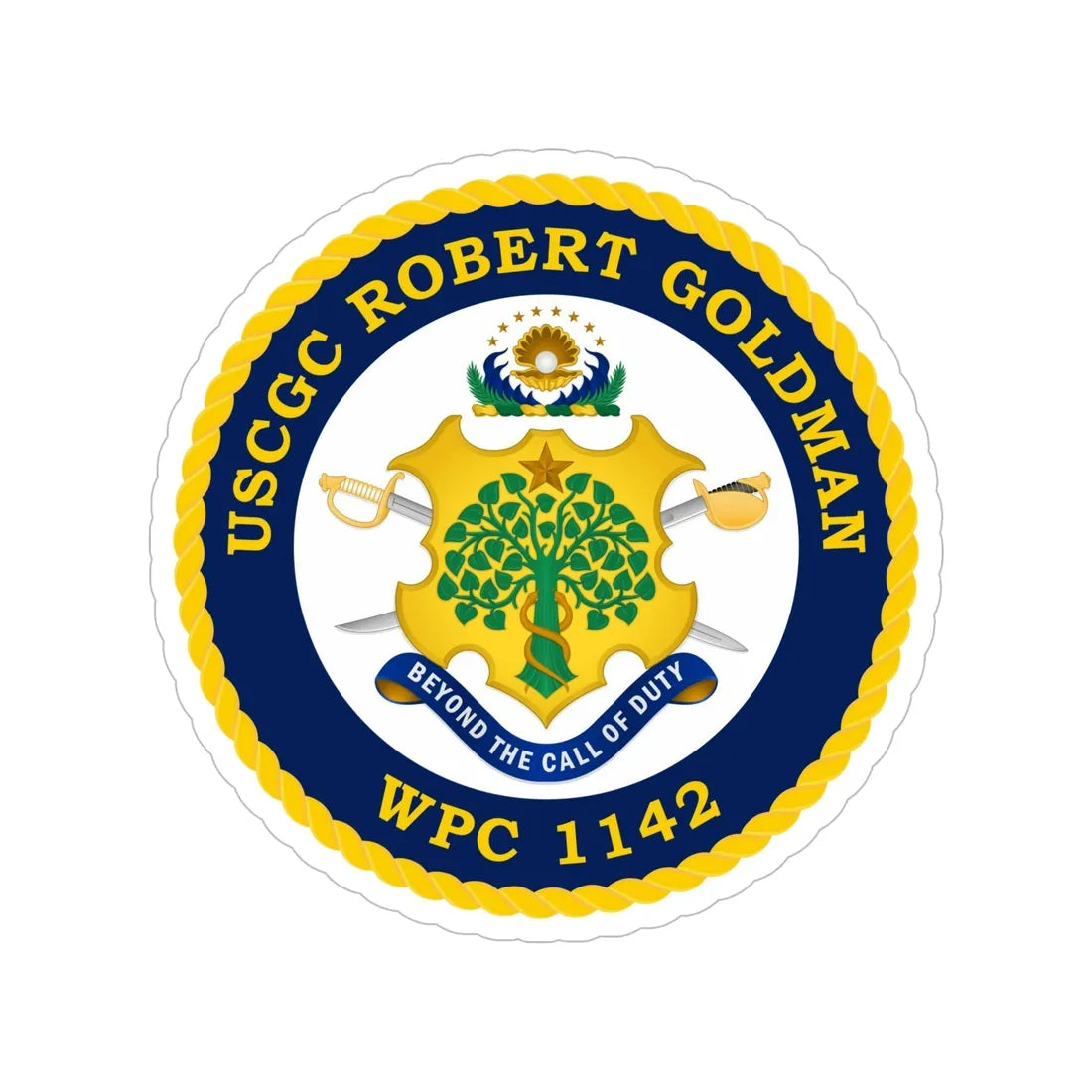 USCGC Robert Goldman WPC 1142 (U.S. Coast Guard) Transparent STICKER Die-Cut Vinyl Decal 6 Inch - The Sticker Space
