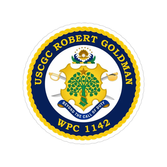 USCGC Robert Goldman WPC 1142 (U.S. Coast Guard) Transparent STICKER Die-Cut Vinyl Decal 6 Inch - The Sticker Space
