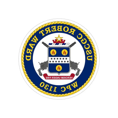 USCGC Robert Ward WPC 1130 (U.S. Coast Guard) REVERSE PRINT Transparent Die-Cut STICKER 6 Inch Die-Cut Transparent - The Sticker Space