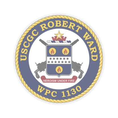 USCGC Robert Ward WPC 1130 (U.S. Coast Guard) STICKER Vinyl Kiss-Cut Decal 2 Inch Transparent - The Sticker Space