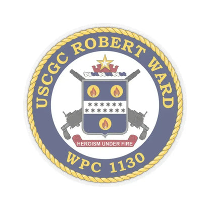 USCGC Robert Ward WPC 1130 (U.S. Coast Guard) STICKER Vinyl Kiss-Cut Decal 2 Inch Transparent - The Sticker Space