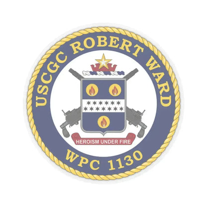 USCGC Robert Ward WPC 1130 (U.S. Coast Guard) STICKER Vinyl Kiss-Cut Decal 2 Inch Transparent - The Sticker Space