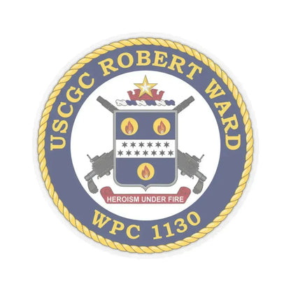 USCGC Robert Ward WPC 1130 (U.S. Coast Guard) STICKER Vinyl Kiss-Cut Decal 3 Inch Transparent - The Sticker Space