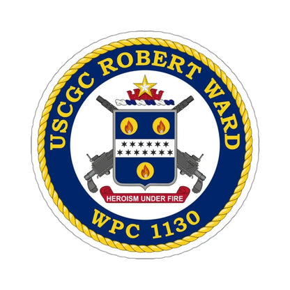 USCGC Robert Ward WPC 1130 (U.S. Coast Guard) STICKER Vinyl Kiss-Cut Decal 3 Inch White - The Sticker Space