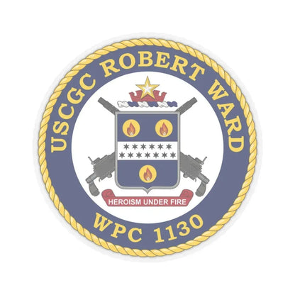 USCGC Robert Ward WPC 1130 (U.S. Coast Guard) STICKER Vinyl Kiss-Cut Decal 4 Inch Transparent - The Sticker Space