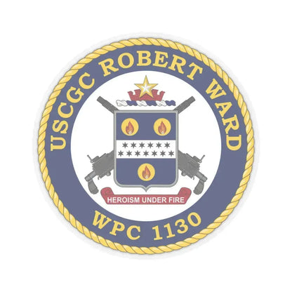 USCGC Robert Ward WPC 1130 (U.S. Coast Guard) STICKER Vinyl Kiss-Cut Decal 4 Inch Transparent - The Sticker Space