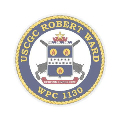 USCGC Robert Ward WPC 1130 (U.S. Coast Guard) STICKER Vinyl Kiss-Cut Decal 4 Inch Transparent - The Sticker Space
