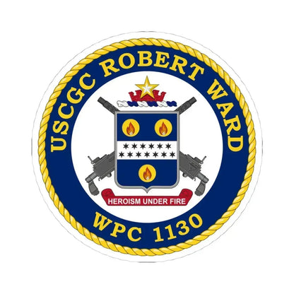 USCGC Robert Ward WPC 1130 (U.S. Coast Guard) STICKER Vinyl Kiss-Cut Decal 4 Inch White - The Sticker Space