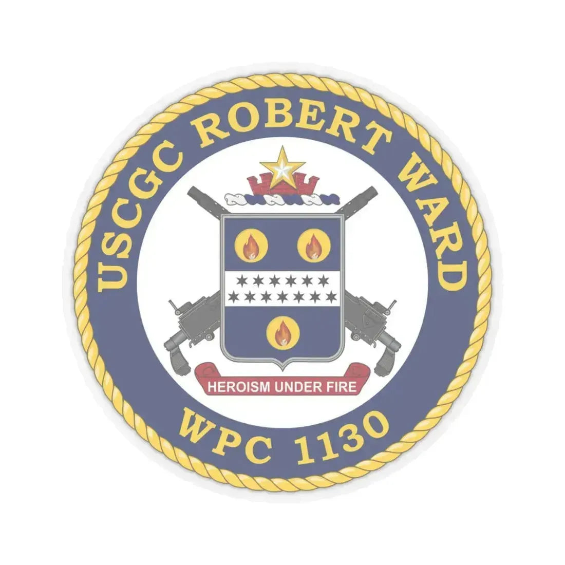 USCGC Robert Ward WPC 1130 (U.S. Coast Guard) STICKER Vinyl Kiss-Cut Decal 6 Inch Transparent - The Sticker Space