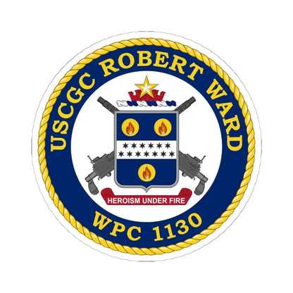 USCGC Robert Ward WPC 1130 (U.S. Coast Guard) STICKER Vinyl Kiss-Cut Decal 6 Inch White - The Sticker Space