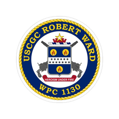 USCGC Robert Ward WPC 1130 (U.S. Coast Guard) Transparent STICKER Die-Cut Vinyl Decal 2 Inch - The Sticker Space